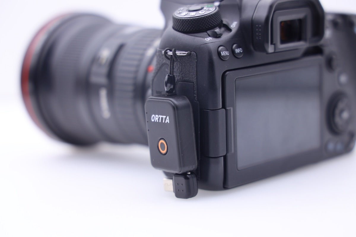 Step 1: Hang Io Pro on the camera with the lanyard